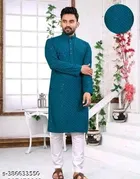 Embellished Mandarin Neck Kurta for Men 