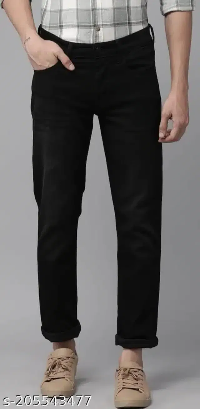 Denim Jeans for Men (Black, 36)