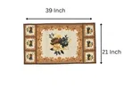 Grover Quilted Fridge BeigeFloral Fridge Top cover 21x39 cm