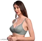 Cotton Blend Solid Bra for Women & Girls, Light Green 