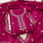 Vichitra Silk Punjabi/All Over Suits Semi-Stitched Suits 