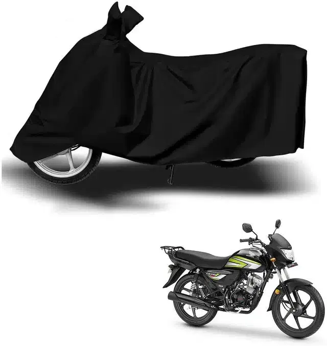 Waterproof & UV Protection Polyester Full Body Cover for Honda CD 110 Dawn (Black)