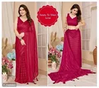 Georgette Striped Saree for Women 