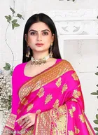 Art Silk Zari Woven Saree for Women 