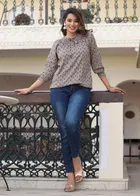 Rayon Printed Top for Women 