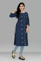 Cotton Slub Embroidered Kurti for Women 