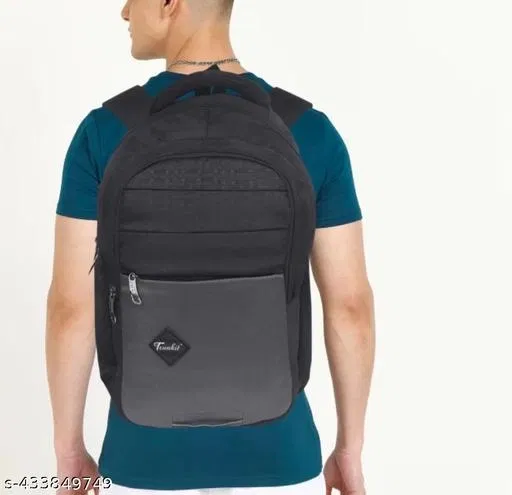 Polyester Backpack for Men & Women, Black