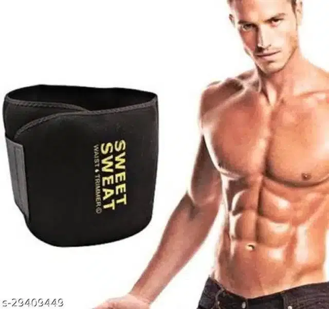 Sweat Belt for Unisex (Black, Free Size)