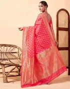 Silk Woven Design Saree for Women, Pink 