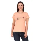 Round Neck Printed T-Shirt for Women 
