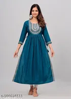 Rayon Kurti for Women, Teal 
