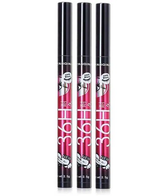 Lenon Makeup Accessory Beauty 36 Hrs Pencil Eyeliner Black (Pack of 3) (3 g) (D87)