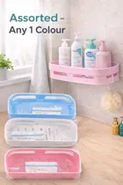 Multiutility Bathroom Shelf Shower Shampoo Holder Kitchen Storage Rack Organizer Assorted Any 1 Colour