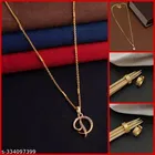 Alloy 2 Pcs Pendant with Chain & 2 Pair Earrings for Women 