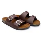 Slip-On Sandals for Men (Brown, 7)