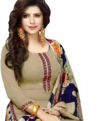 Yashika Unstitched Crepe Salwar Suit Material 