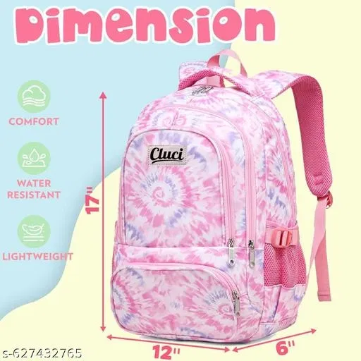 Polyester Backpack Bag, Pink