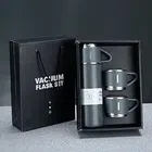 Stainless Steel Vacuum Flask Set with 2 Cups (Multicolor, 500 ml)