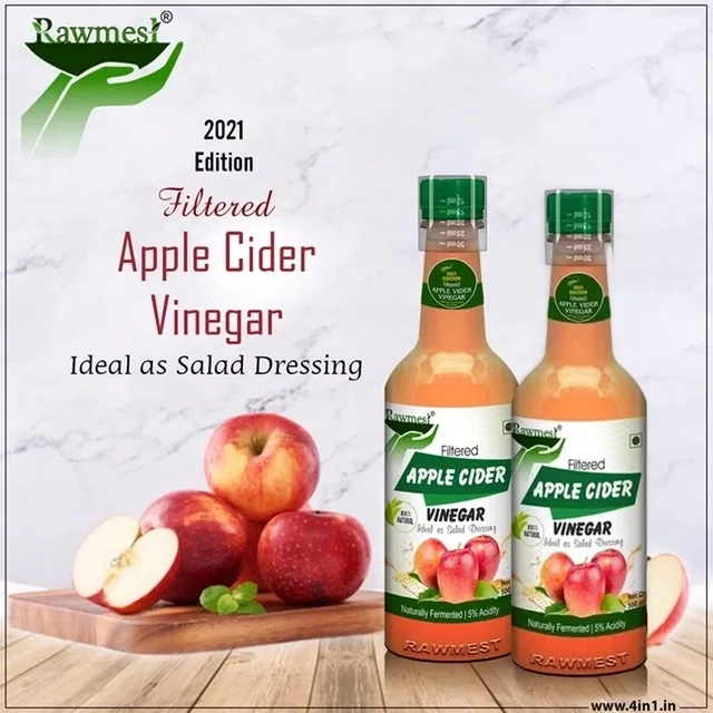 Rawmest Apple Cider Vinegar (500 ml, Pack of 2)