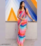 Chiffon Colorblocked Saree for Women 