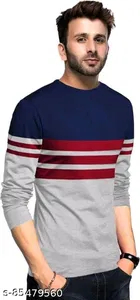 Regular fit Solid Men's Round Neck Full Sleeve T-Shirt 
