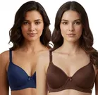 Solid Padded Everyday Bra Pack of 2 for Women 