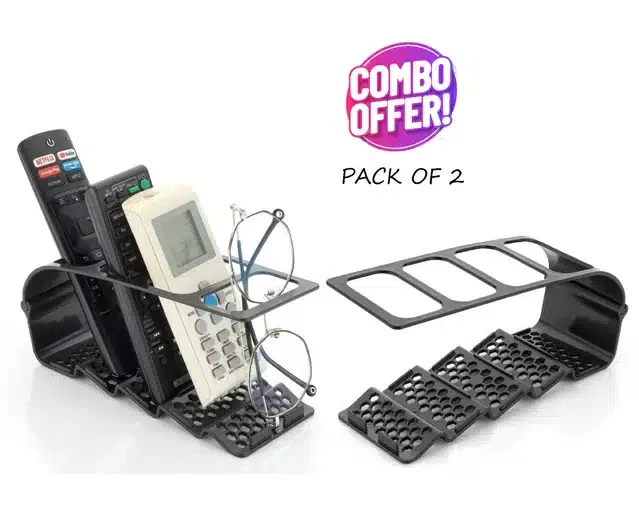 Universal Remote Organizer (Pack of 2, Black)