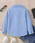 Self Design Cotton Blend Long Sleeves Polo for Boys 