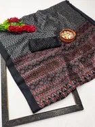 Mysore Silk Printed Saree for Women (Multicolor, 6.3 m)