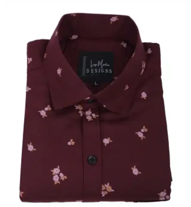 Full Sleeves Shirt for Men (Maroon, XL)