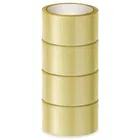 BOPP Self Adhesive Transparent Tape , 3 inch or 72mm x 50 meters (Pack of 4 Rolls)
