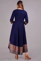 Anarkali Rayon Printed Kurti for Women 
