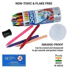 DOMS Plastic Crayon 28 Shades Round Tin 