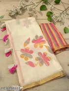 Cotton Linen Saree for Women 