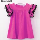 Cotton Blend Solid Frock for Girls 