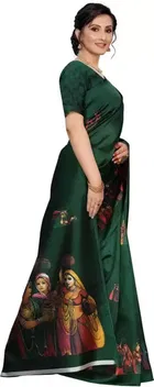 Khadi Silk Printed Saree for Women 