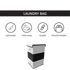3 Line Grey Mix Black 75 L Laundry Basket for Clothes & Toys With Lid & Side Handles Durable Foldable and Collapsible Laundry storage Bag for Dirty Clothes, Pack of 1