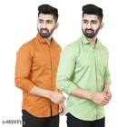 Cotton Blend Solid Shirts for Men, Multicolor 
