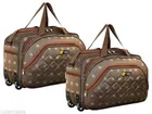 Polyester Duffel Bags (Brown, Pack of 2)