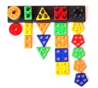 Wooden Shape Sorting & Stacking Board for Kids