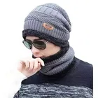 Woolen Cap with Neck Warmer & Gloves for Men & Women 