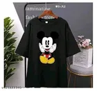 Polycotton Printed T-Shirt for Women, Black 