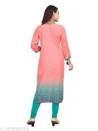 Rayon Slub Printed Kurti for Women 