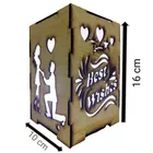 Love Wishes Wooden LED Table Lamp 