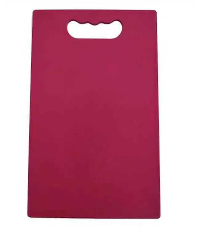 Plastic Vegetable Cutting Board (Pink, 20x15 cm)