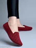 Shoetopia Solid Mesh Ballerinas 