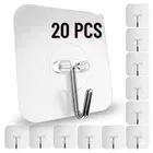 Plastic Wall Hooks, Transparent 