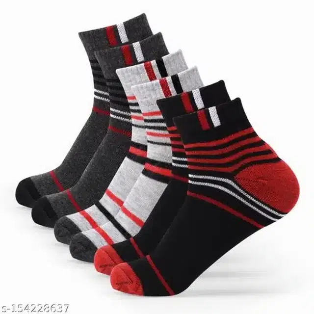 Polycotton Socks for Men (Multicolor, Set of 3)