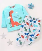 Cotton Blend Printed Top & Bottom Set for Kids 