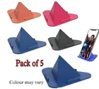 Plastic Triangle Mobile Stand (Multicolor, Pack of 5)